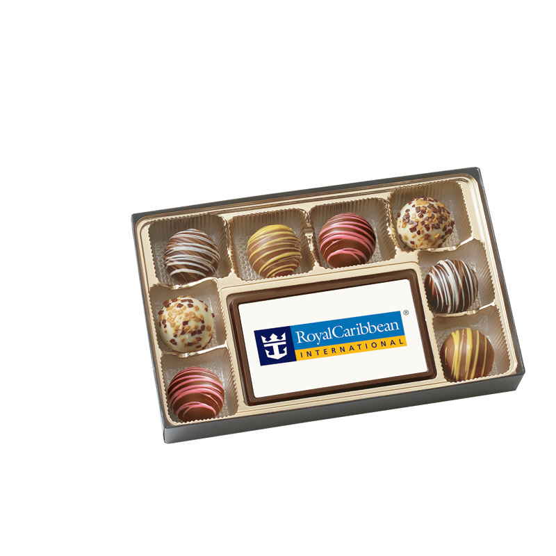 8 Piece Truffle Box with Printed Centerpiece