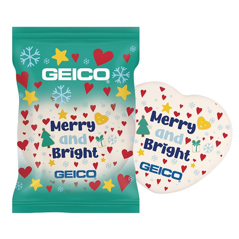 3" Iced Full Color Vanilla Cookie- Heart