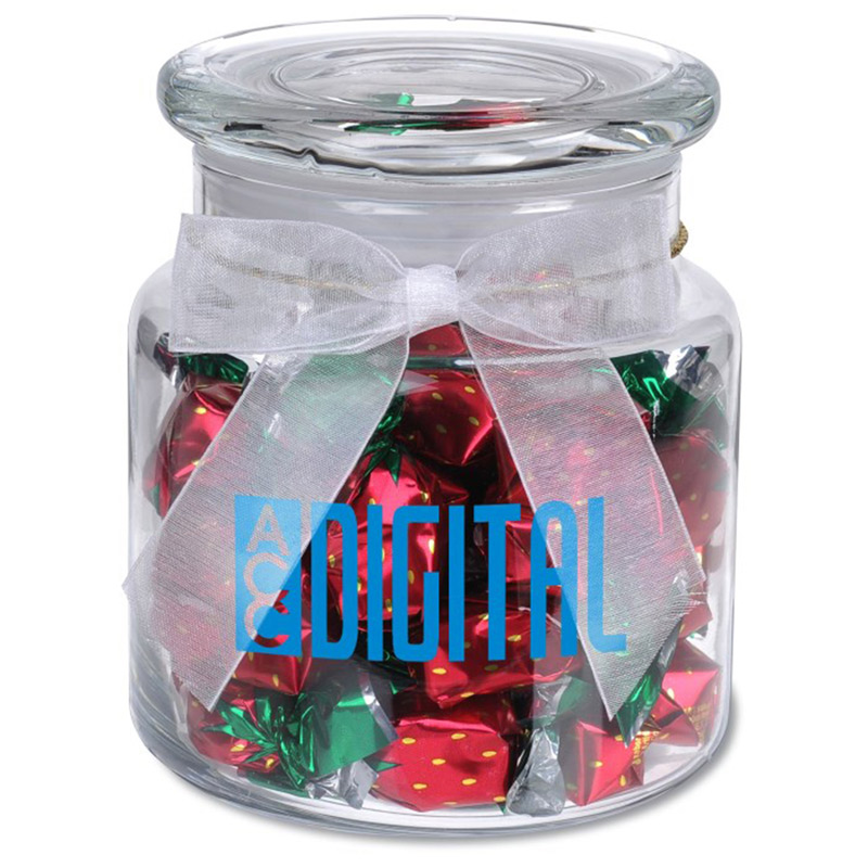 22oz. Glass Jar - Stock Wrapped Candies