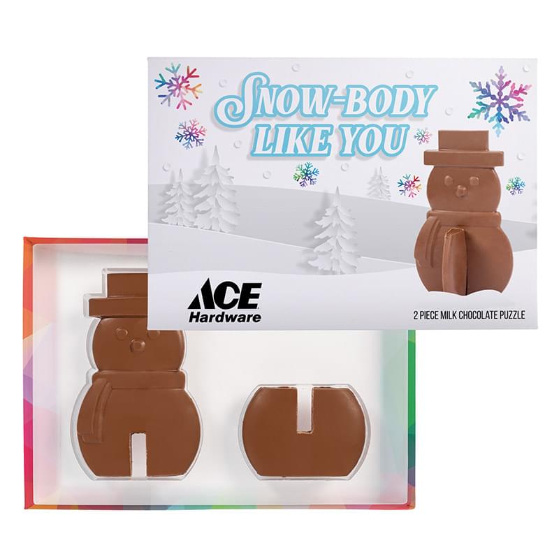 3D Milk Chocolate Snowman