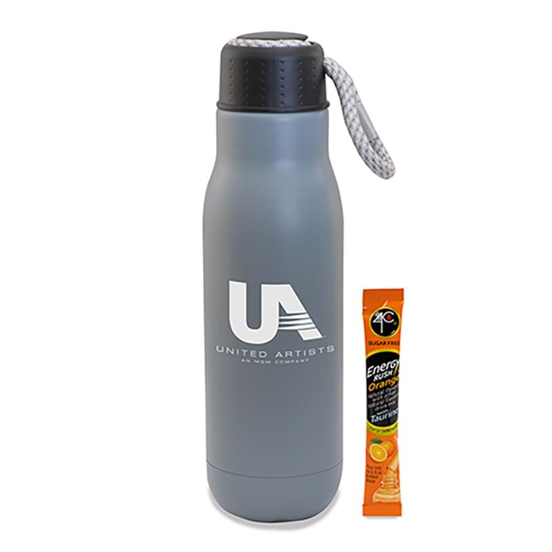 16 Oz Matte Tumbler W/ Bungy Lid And Energy Mix