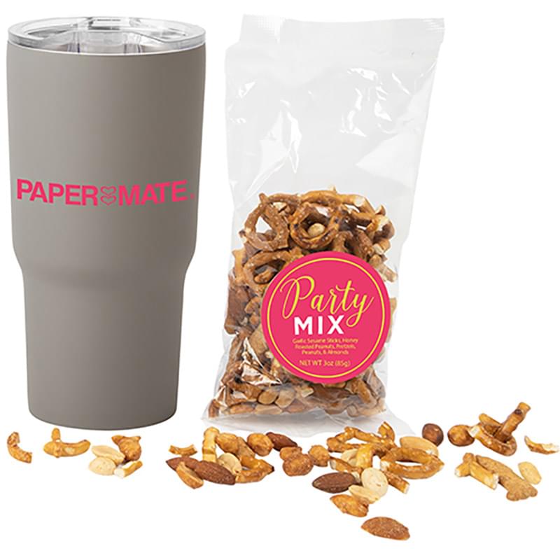 Soft Touch Tumbler With Party Mix