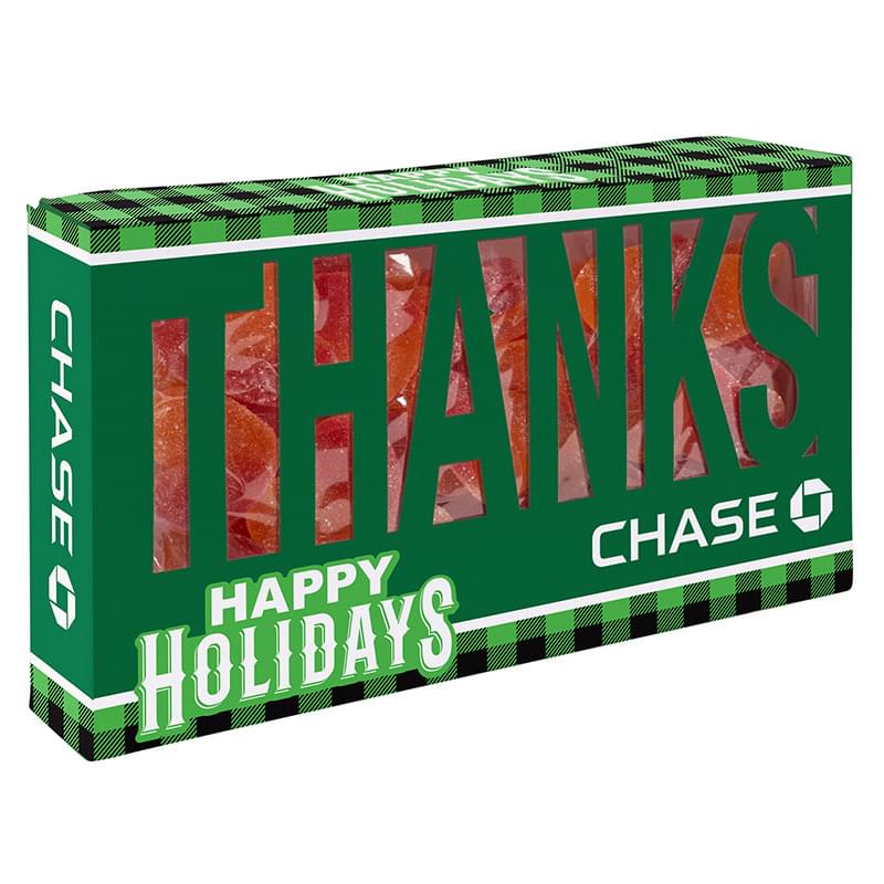 Thanks Die Cut Box with Sour Peachy Hearts