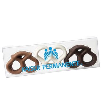 3 Ring Pretzel Acetate with Chocolate Trio of Pretzels