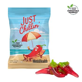 4 oz. ECO-Digibag™, Compostable, Red Hot Chili Pepper Gummies