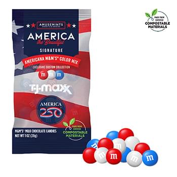 1 oz. ECO-Digibag, Compostable & Full Color, America 250 M&M'S