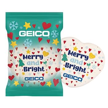 3" Iced Full Color Vanilla Cookie- Heart