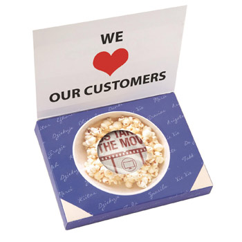Greeting Card Box with Microwave Popcorn