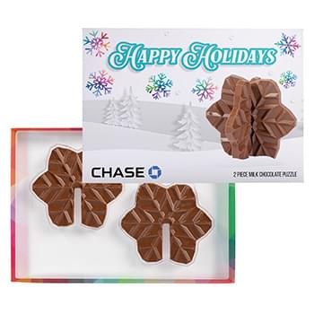 3D Milk Chocolate Snowflake