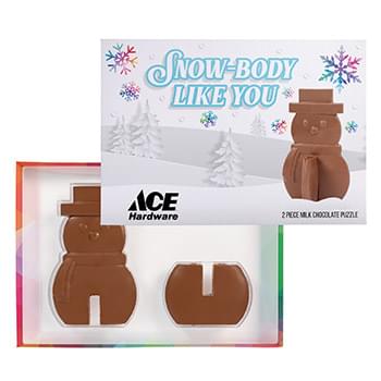 3D Milk Chocolate Snowman