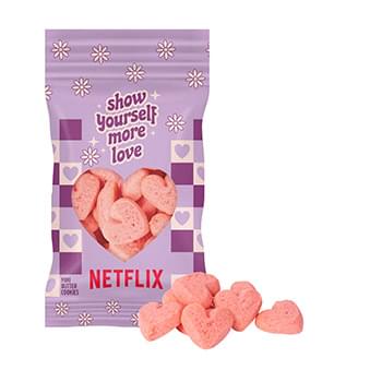 1 oz. Mini Strawberry Heart Cookies Digibag