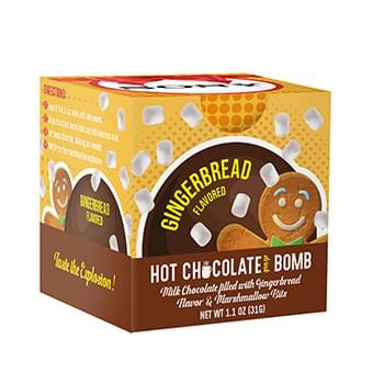 Hot Chocolate Bomb Gingerbread Flavor in Full Color Box